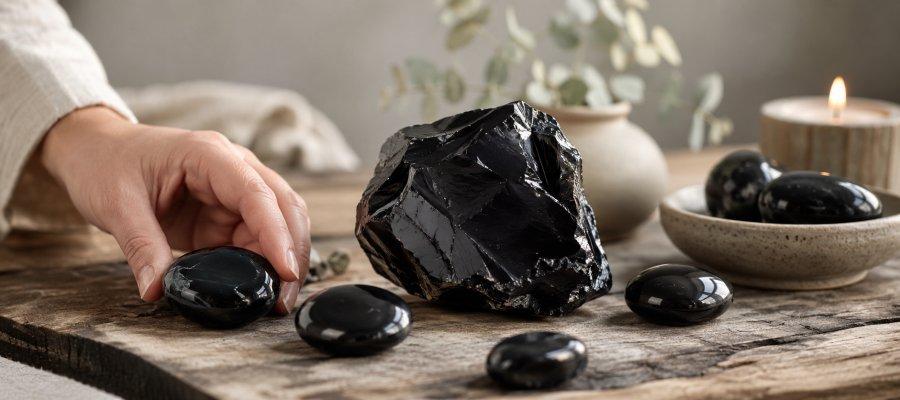 Zu sehen ist das Bild 1 des Beitrags mit dem Thema: Obsidian – Edelstein gegen Blockaden